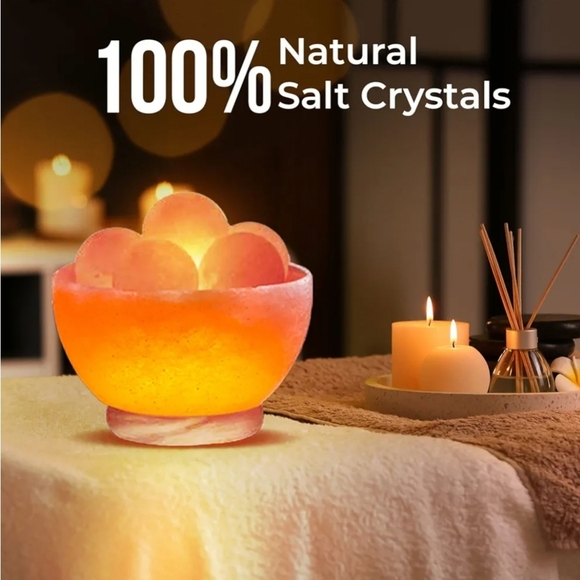 Salt lamp with 5 balls massage light pink - Picture 2 of 9